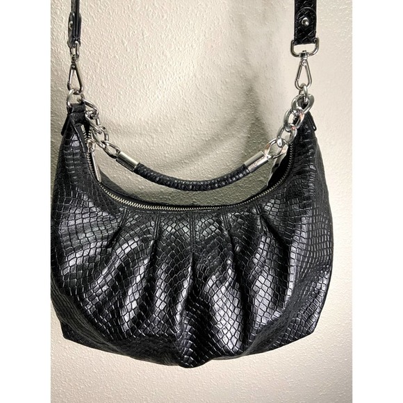 Authentic Michael Kors Black Python Leather bag - Picture 2 of 6